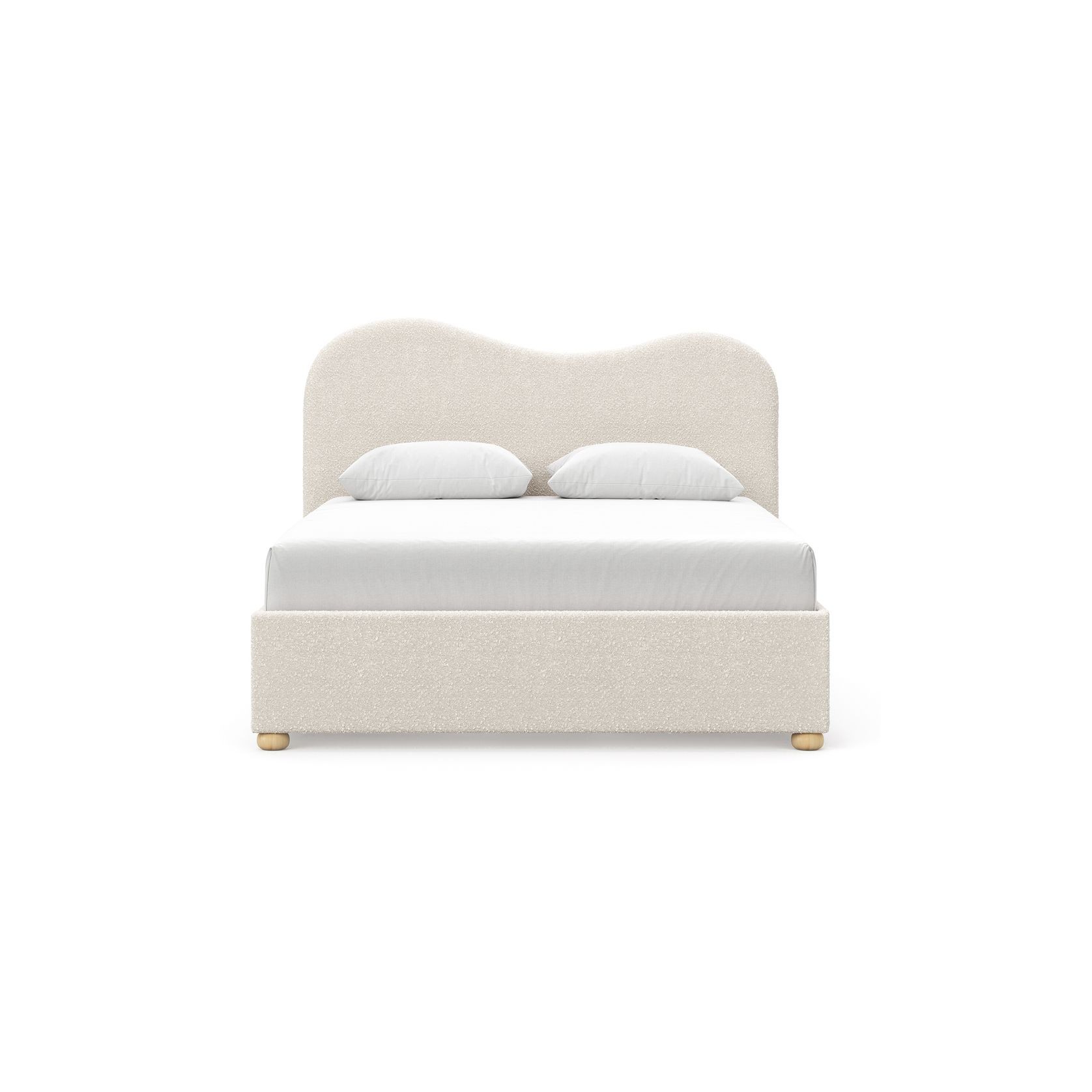 Aira Queen 2 Drawer Storage Bed Frame | Cream Boucle gallery detail image