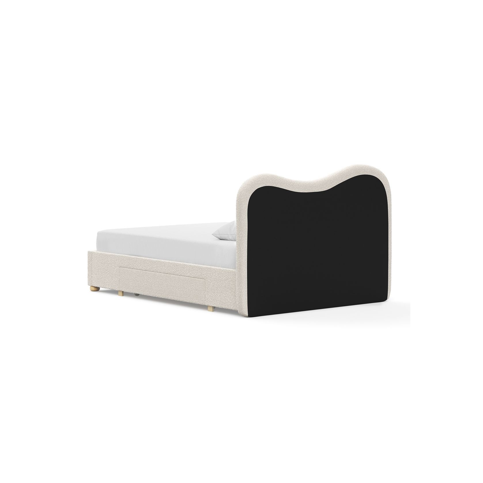 Aira Queen 2 Drawer Storage Bed Frame | Cream Boucle gallery detail image