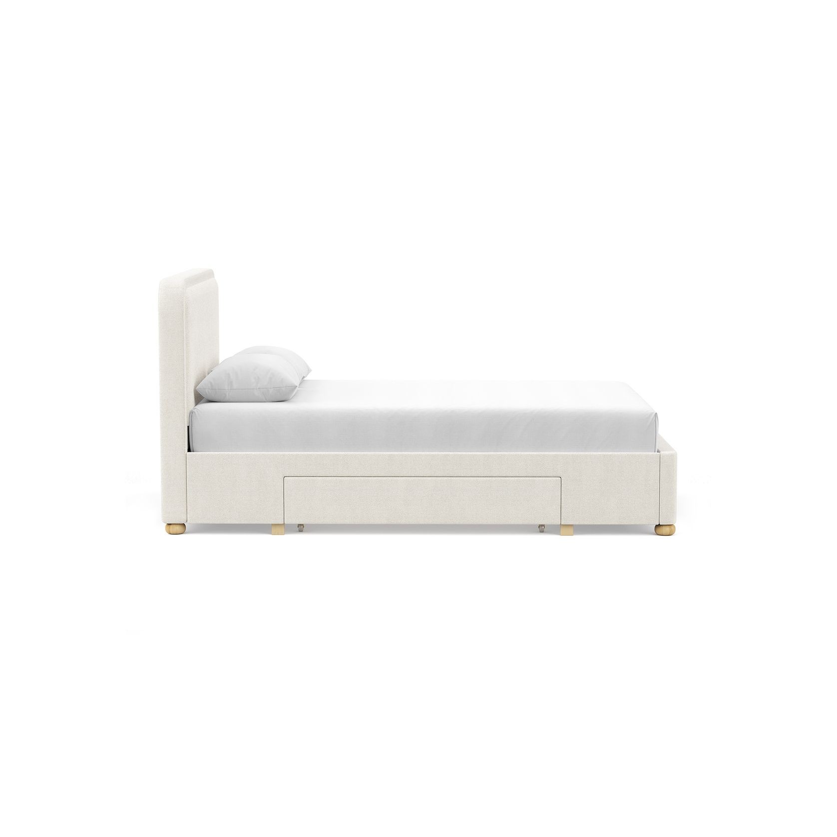 Lanore Queen 2 Drawer Storage Bed Frame | Canvas Ivory gallery detail image