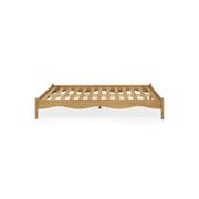 Pippa Scalloped Queen Bed Base | Medium Oak gallery detail image