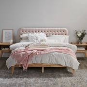 Halo Double Bed Frame | Natural Hardwood gallery detail image