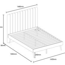 Franki 2PCE Double Headboard and Base Bundle Walnut gallery detail image