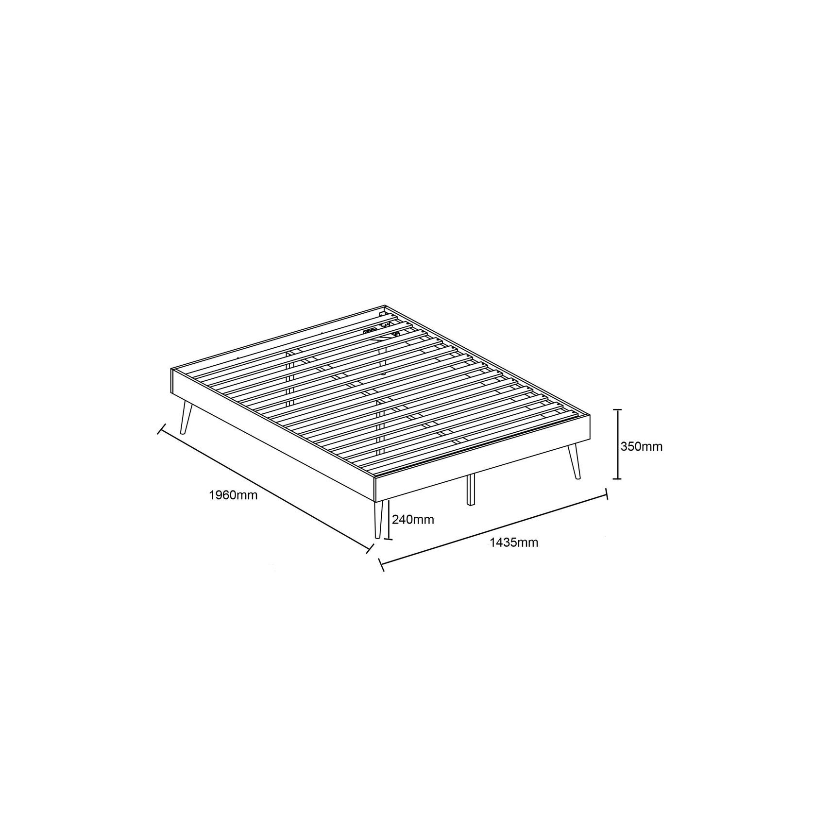 Franki Double Hardwood Bed Base Natural ArchiPro AU