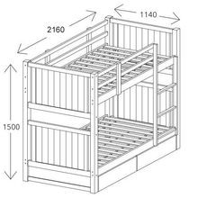 Myer King Single Bunk Bed with Trundle | Hardwood Frame gallery detail image