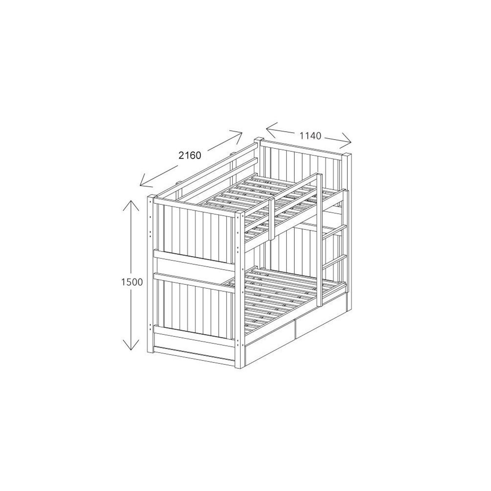 Myer King Single Bunk Bed with Trundle Hardwood Frame ArchiPro AU