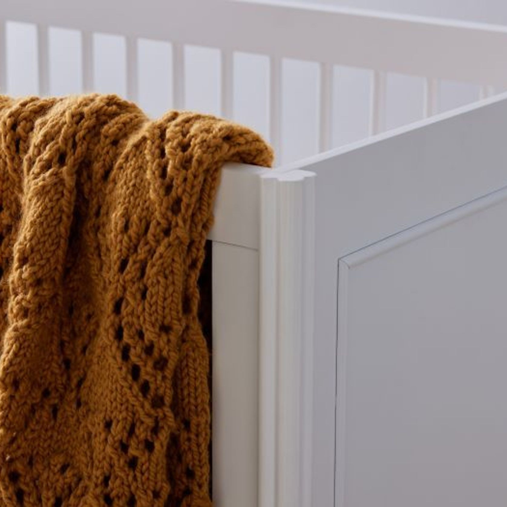 Banksia Hardwood Baby Cot with Storage | White gallery detail image