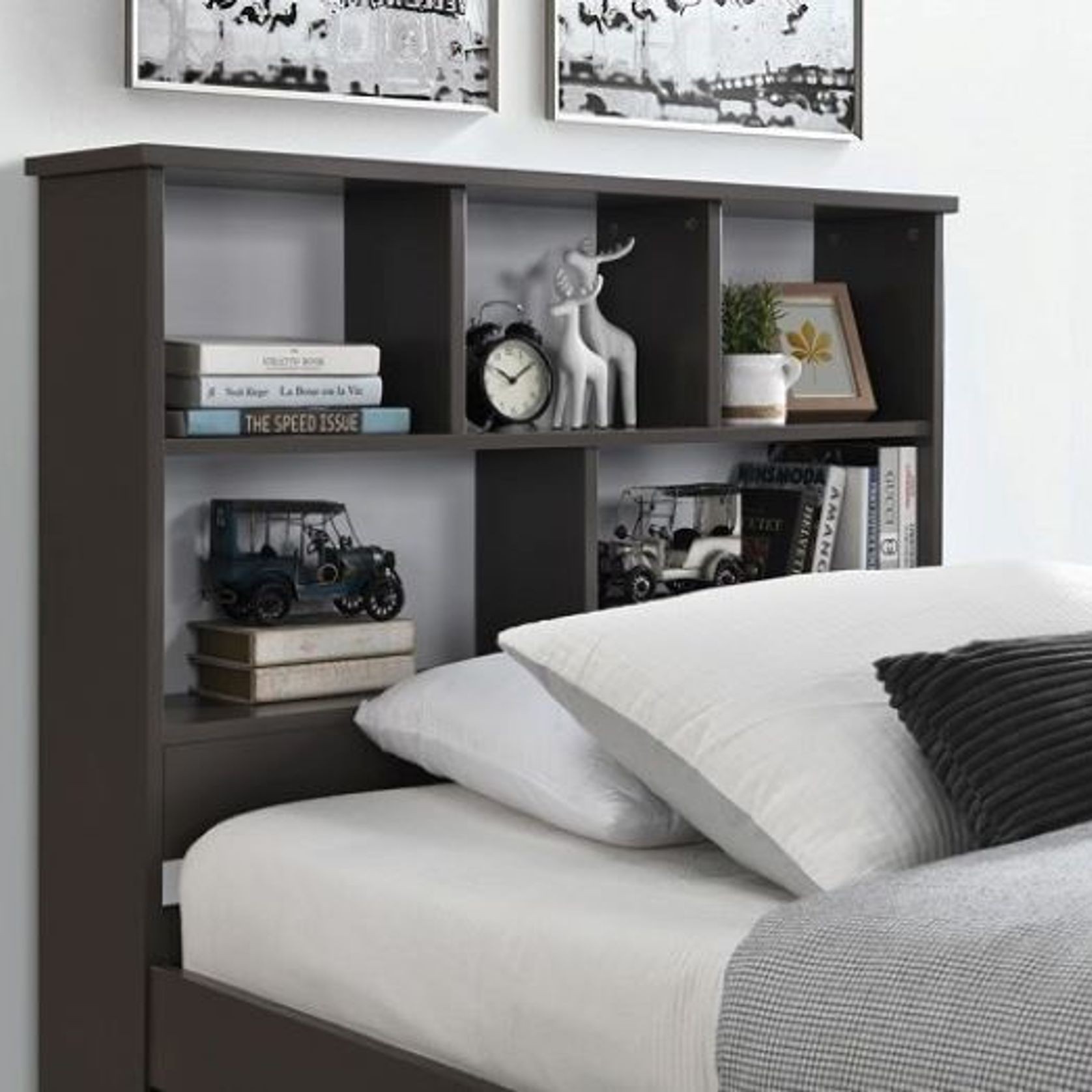 Myer Grey Single Bed with Trundle | Hardwood Frame gallery detail image