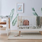 Rio 3PCE Hardwood Cot & Changing Table Set | White & Natural gallery detail image