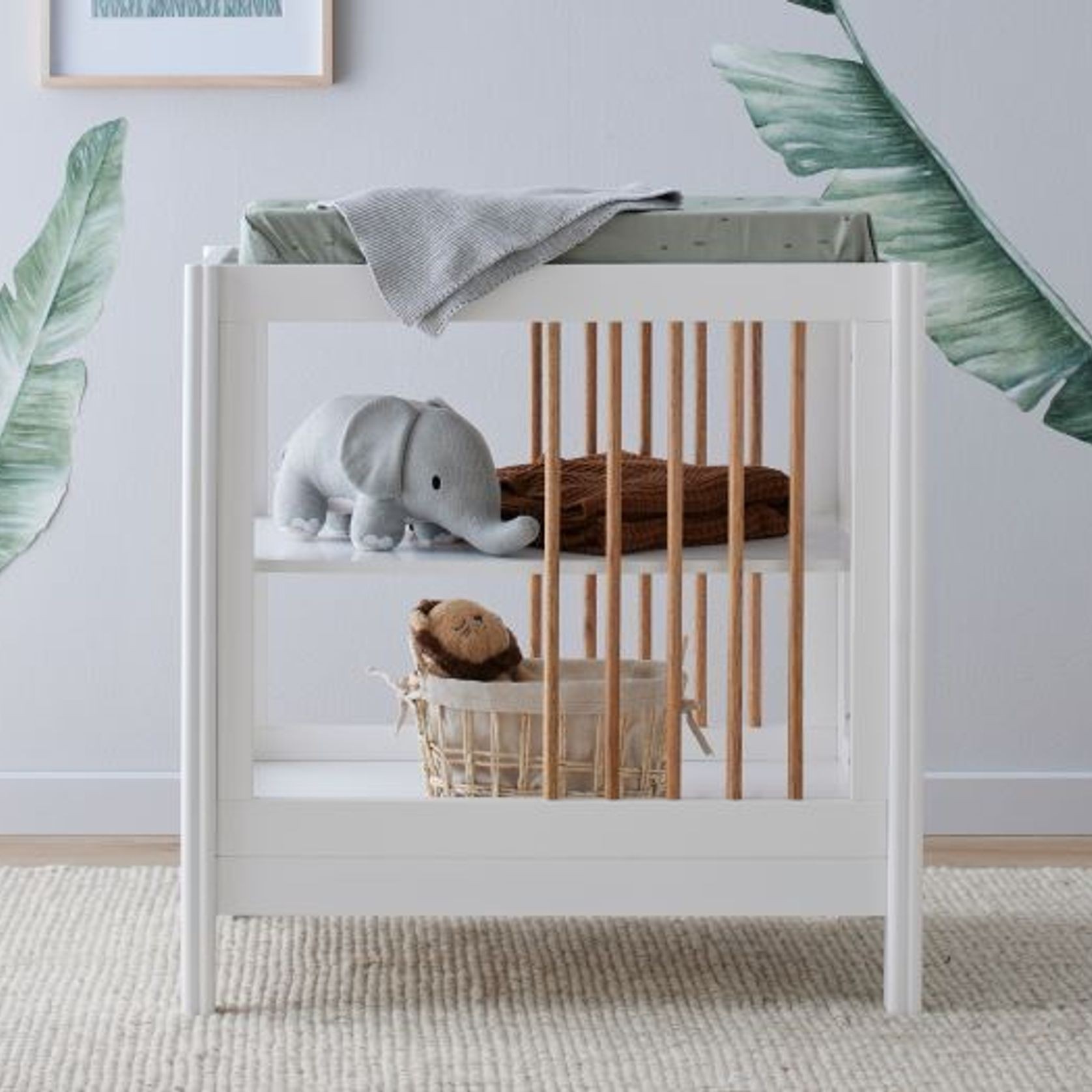 Rio Hardwood Baby Changing Table White & Natural ArchiPro AU