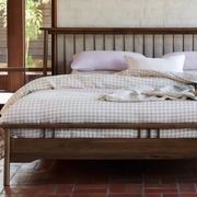 Rome Hardwood King Size Bed Frame | Walnut gallery detail image