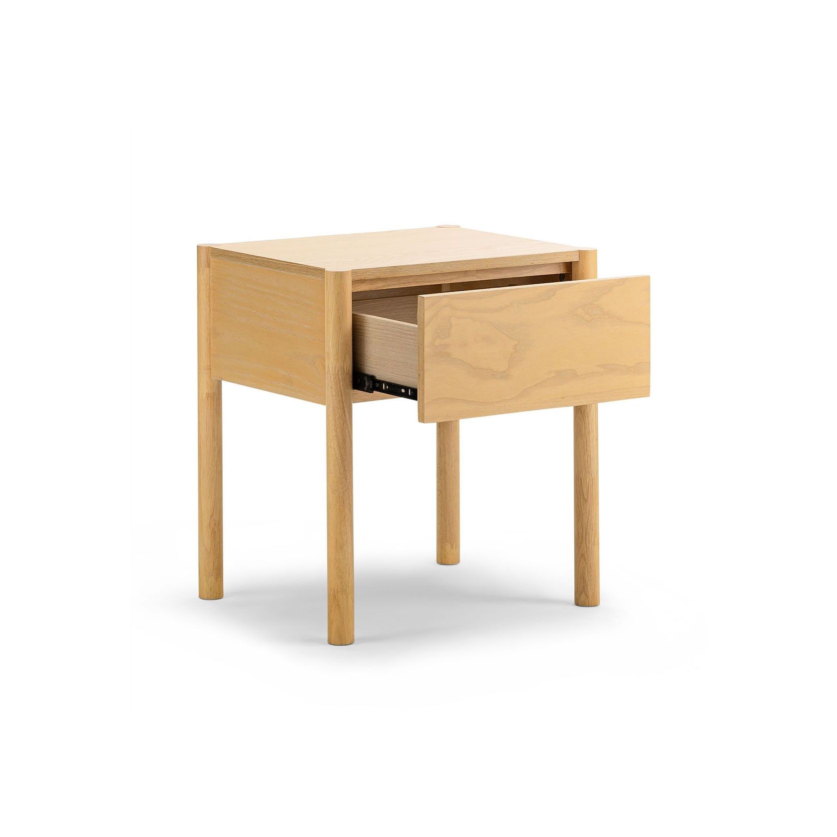Zyler 1 Drawer Bedside Table | Light Ash gallery detail image