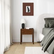 Zyler 1 Drawer Bedside Table | Dark Ash gallery detail image