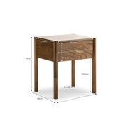 Zyler 1 Drawer Bedside Table | Dark Ash gallery detail image