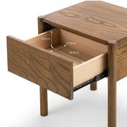Zyler 1 Drawer Bedside Table | Dark Ash gallery detail image