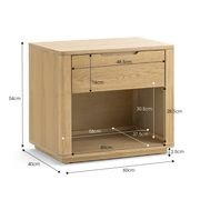 Marcus 1 Drawer Bedside Table | Natural Ash gallery detail image