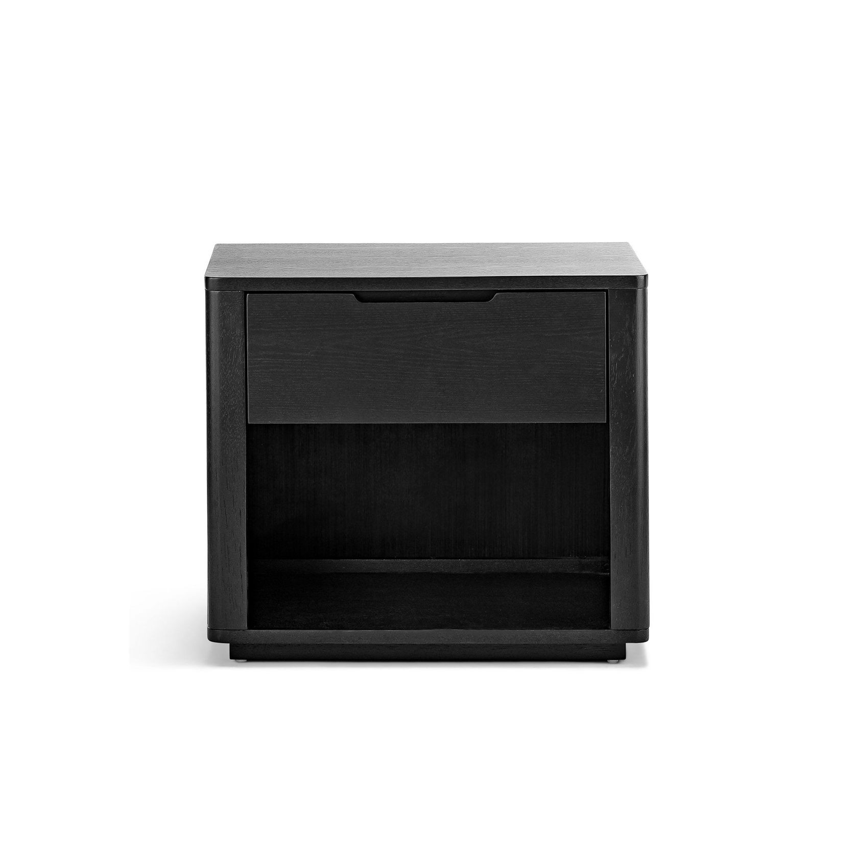 Marcus 1 Drawer Bedside Table | Black gallery detail image