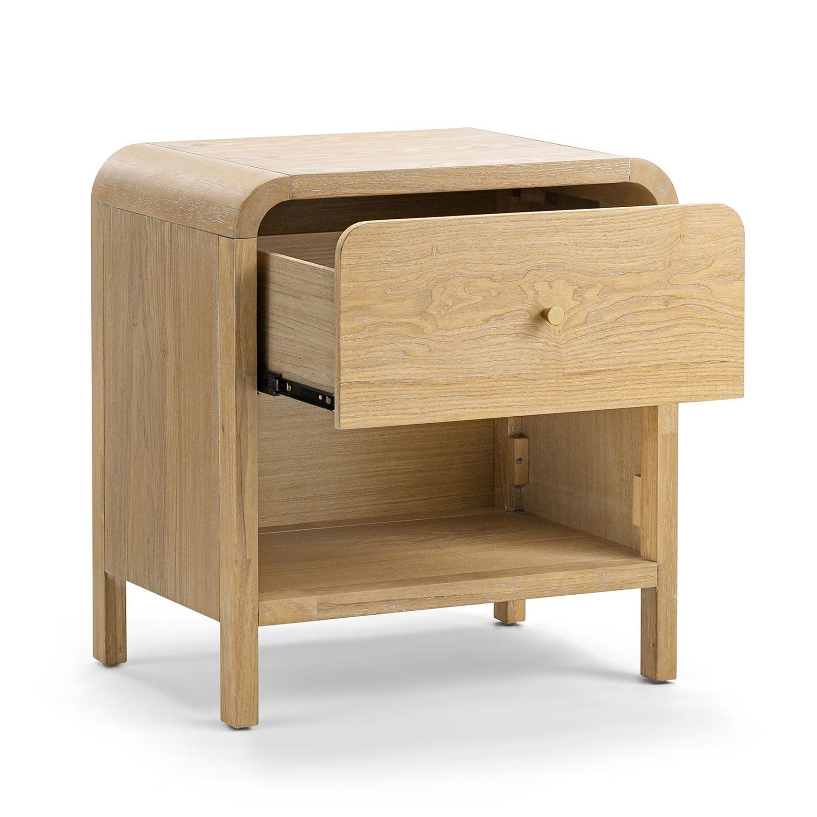 Riley 1 Drawer Bedside Table | Natural Ash gallery detail image