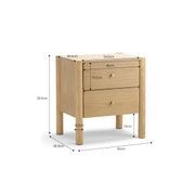 Levi 1 Drawer Bedside Table | Natural Ash gallery detail image