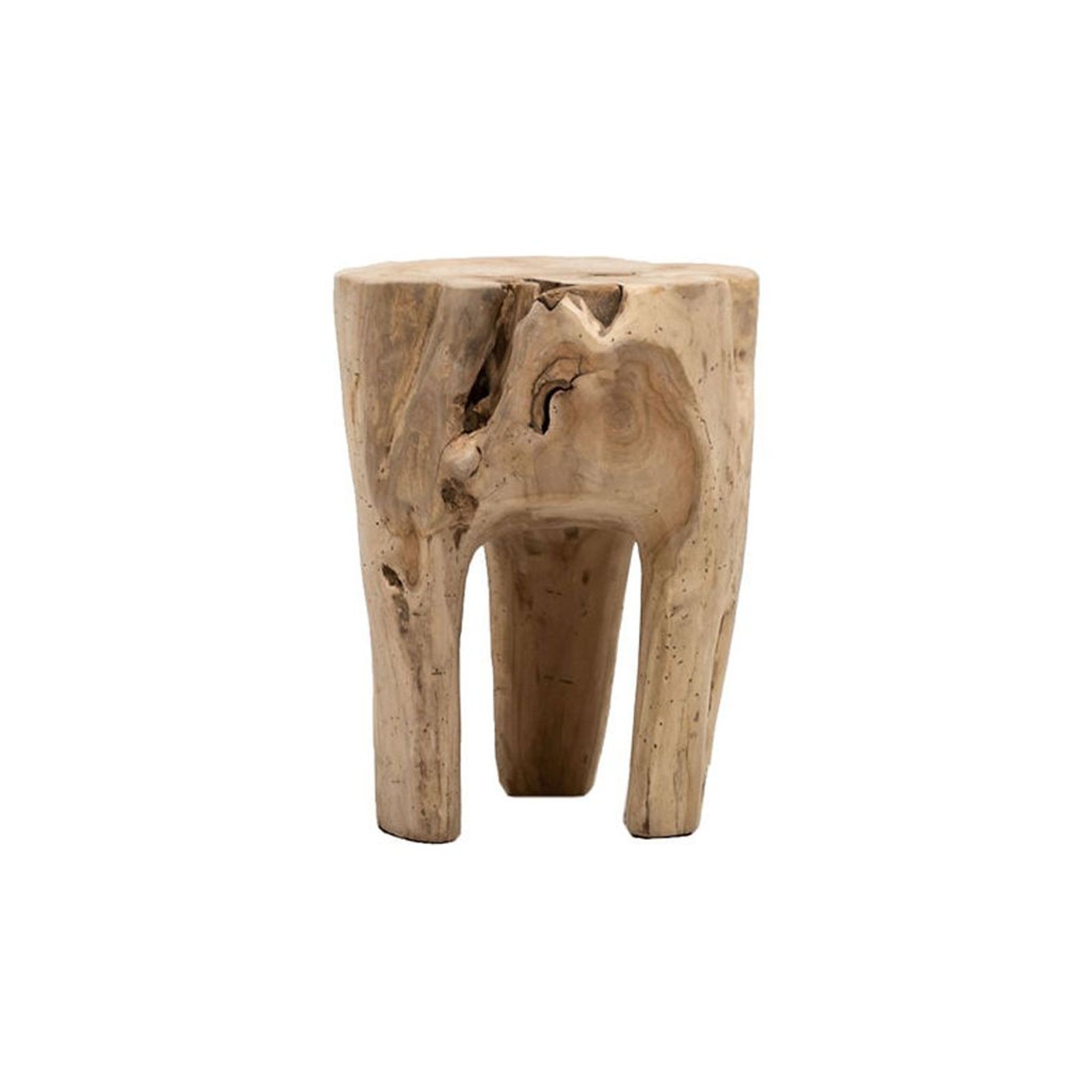 Crusoe Teak Tooth Side Table - Natural gallery detail image