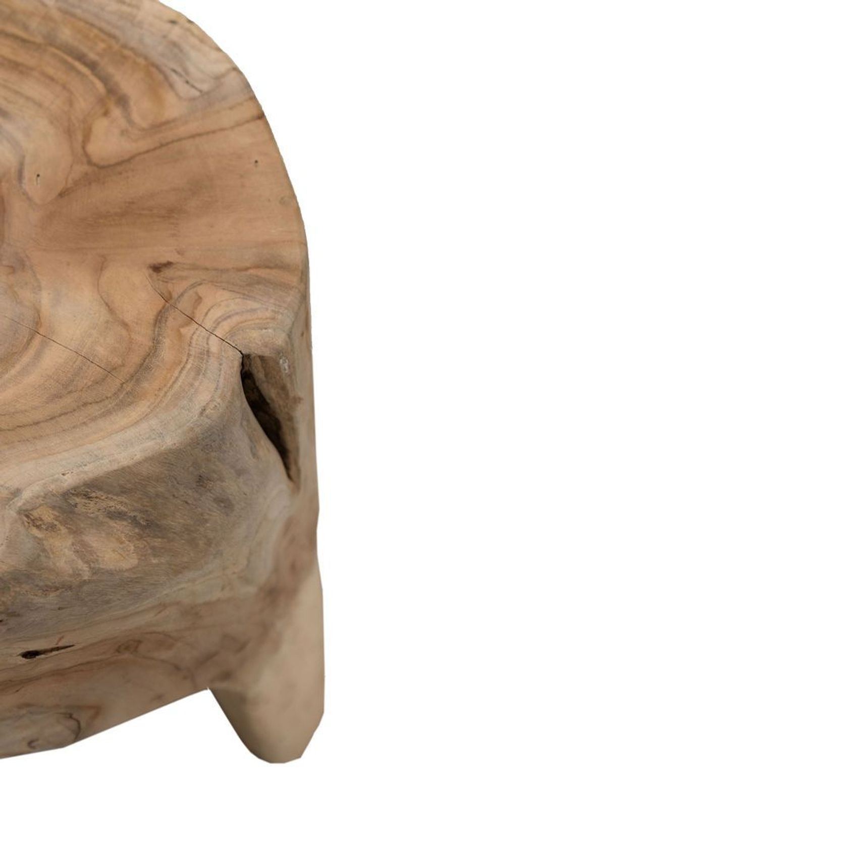 Crusoe Teak Tooth Side Table - Natural gallery detail image