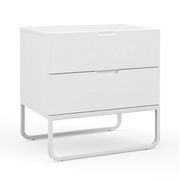 Dante 2 Drawer Bedside Table | White Oak gallery detail image
