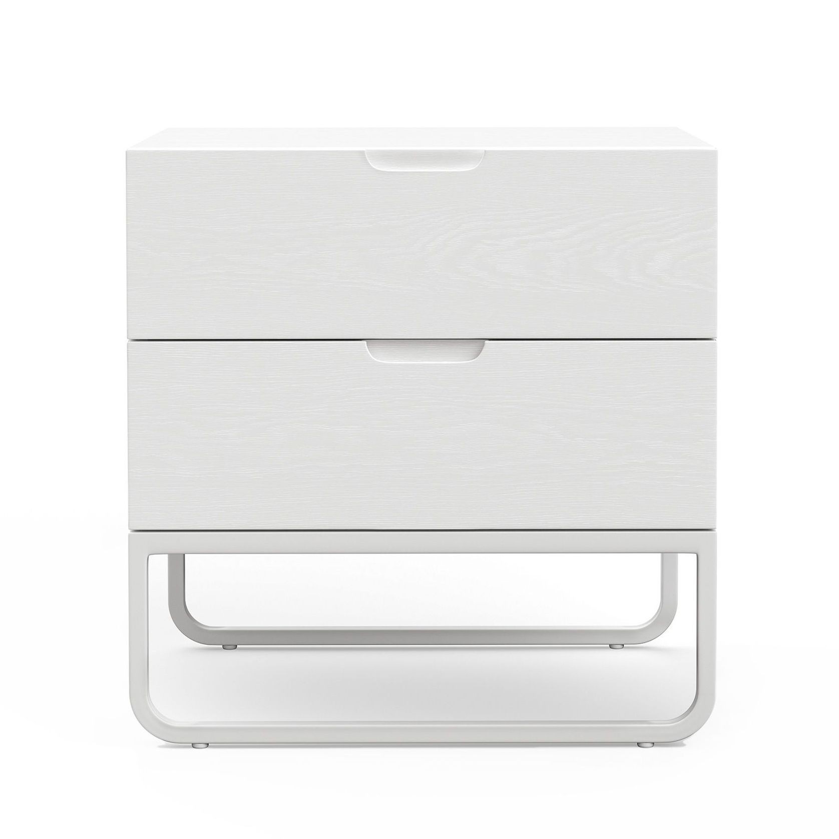 Dante 2 Drawer Bedside Table | White Oak gallery detail image