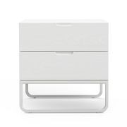 Dante 2 Drawer Bedside Table | White Oak gallery detail image