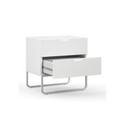 Dante 2 Drawer Bedside Table | White Oak gallery detail image