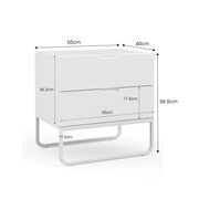 Dante 2 Drawer Bedside Table | White Oak gallery detail image