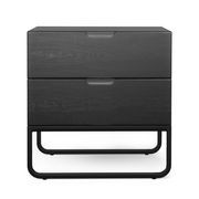 Dante 2 Drawer Bedside Table | Black Oak gallery detail image
