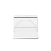 Aurora 2 Drawer Arch Bedside Table | White Oak gallery detail image