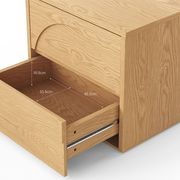 Aurora 2 Drawer Arch Bedside Table | Natural Oak gallery detail image