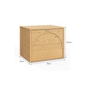Aurora 2 Drawer Arch Bedside Table | Natural Oak gallery detail image
