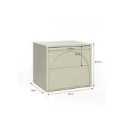 Aurora 2 Drawer Arch Bedside Table | Putty Oak gallery detail image