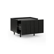 Linea 1 Drawer Bedside Table | Black Oak gallery detail image