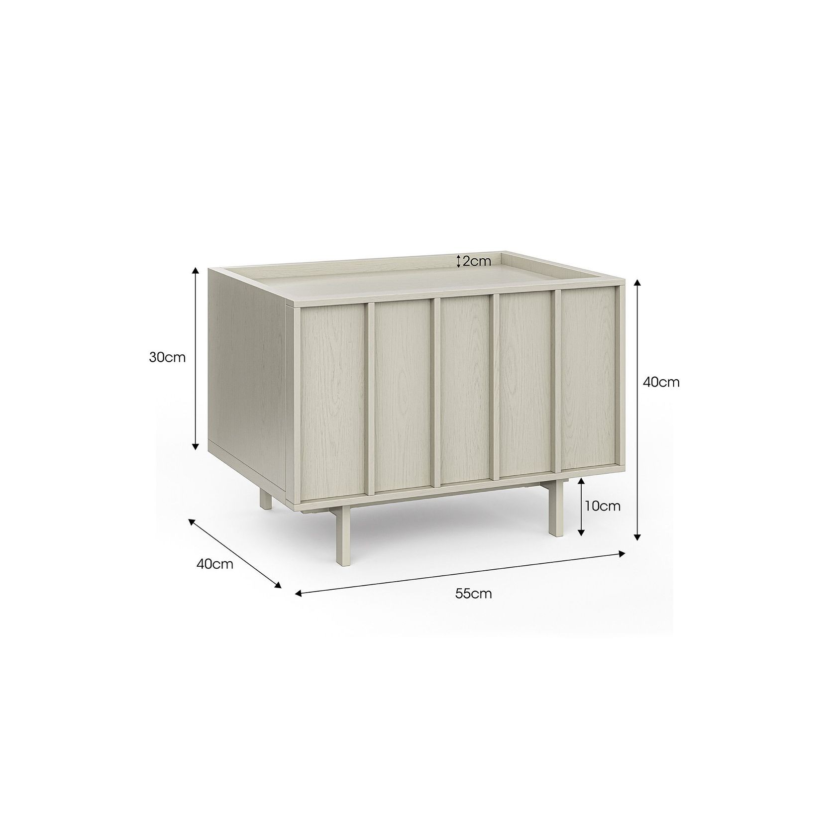 Linea 1 Drawer Bedside Table | Putty gallery detail image