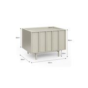 Linea 1 Drawer Bedside Table | Putty gallery detail image
