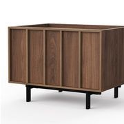 Linea 1 Drawer Bedside Table | Light Walnut gallery detail image