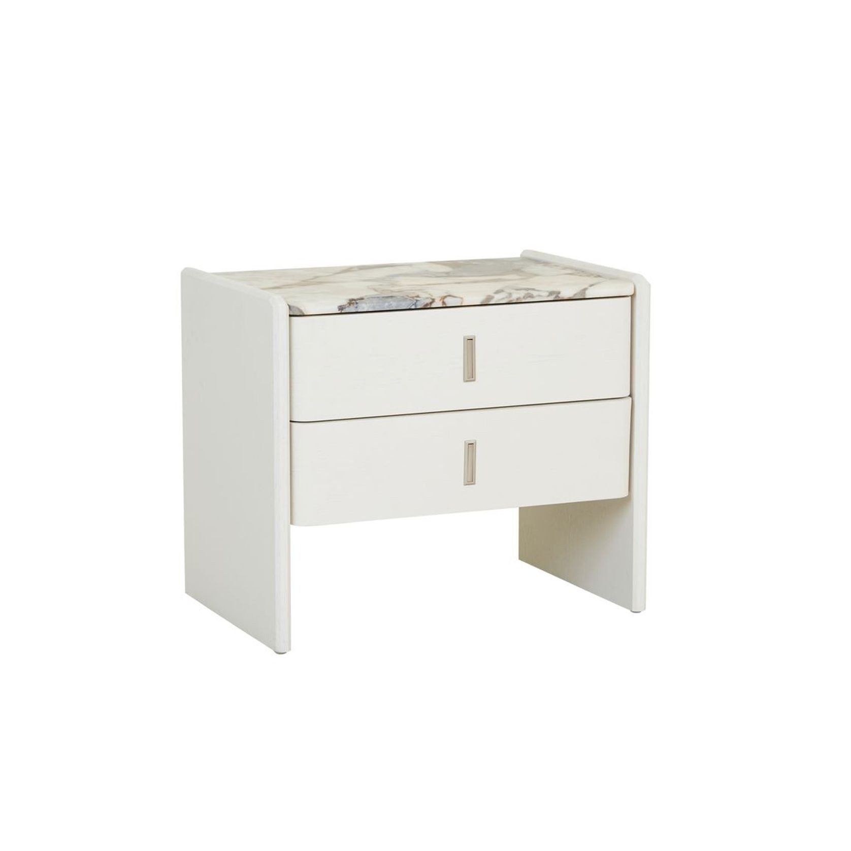 Pearce Marble 2 Drawer Bedside gallery detail image