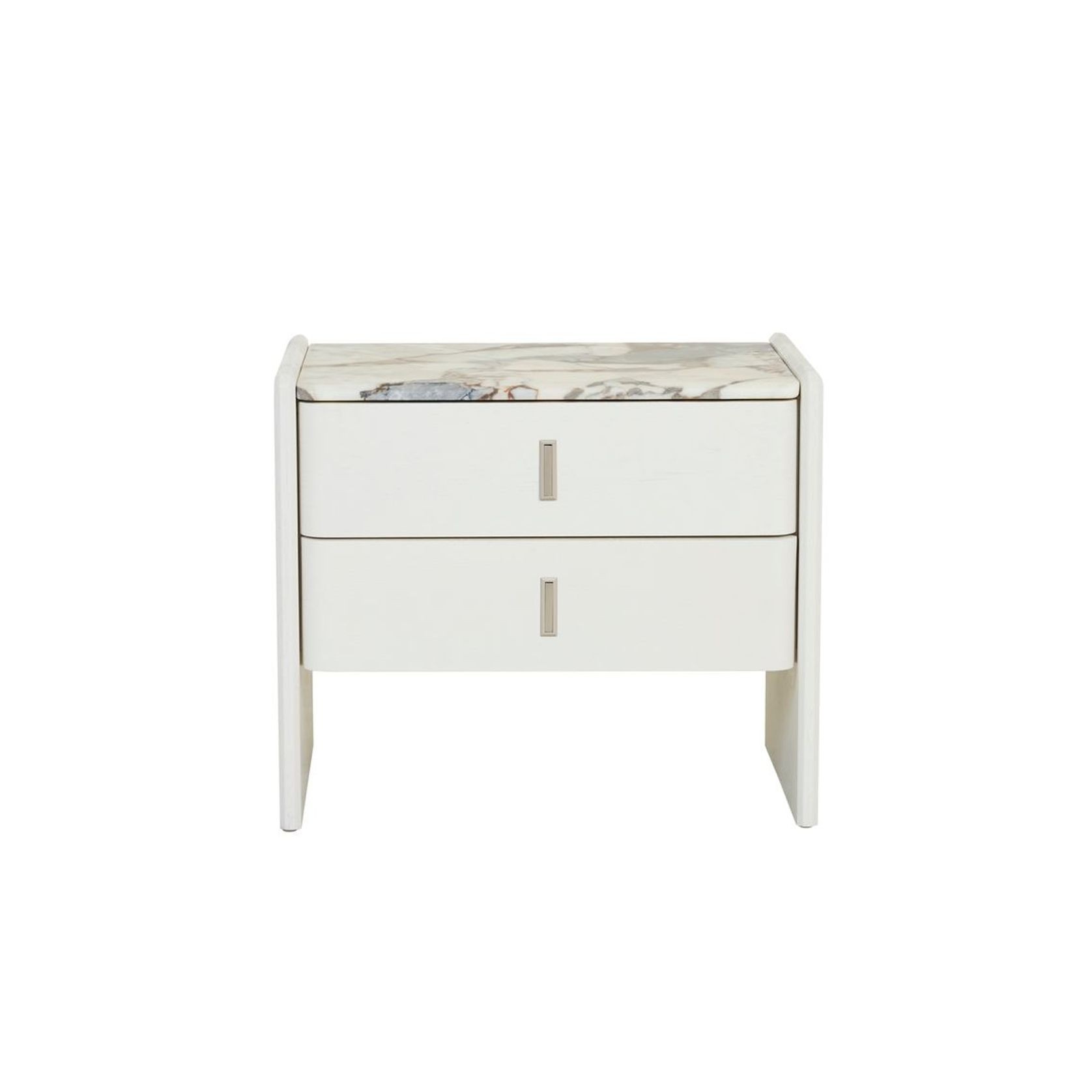 Pearce Marble 2 Drawer Bedside gallery detail image