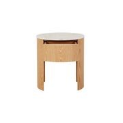 Oberon Crescent Marble Bedside gallery detail image