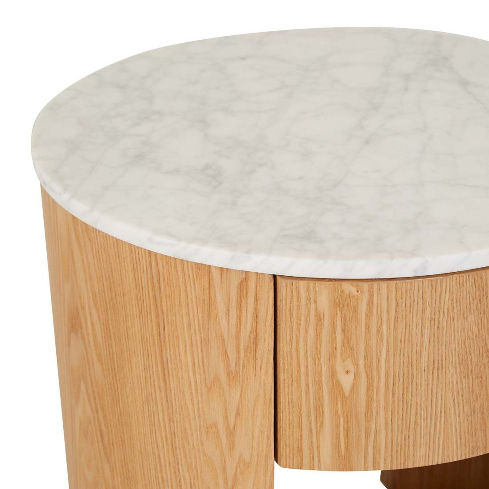Oberon Crescent Marble Bedside gallery detail image