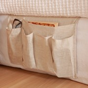 100% French Flax Linen Bedside Organiser- Natural Oat gallery detail image