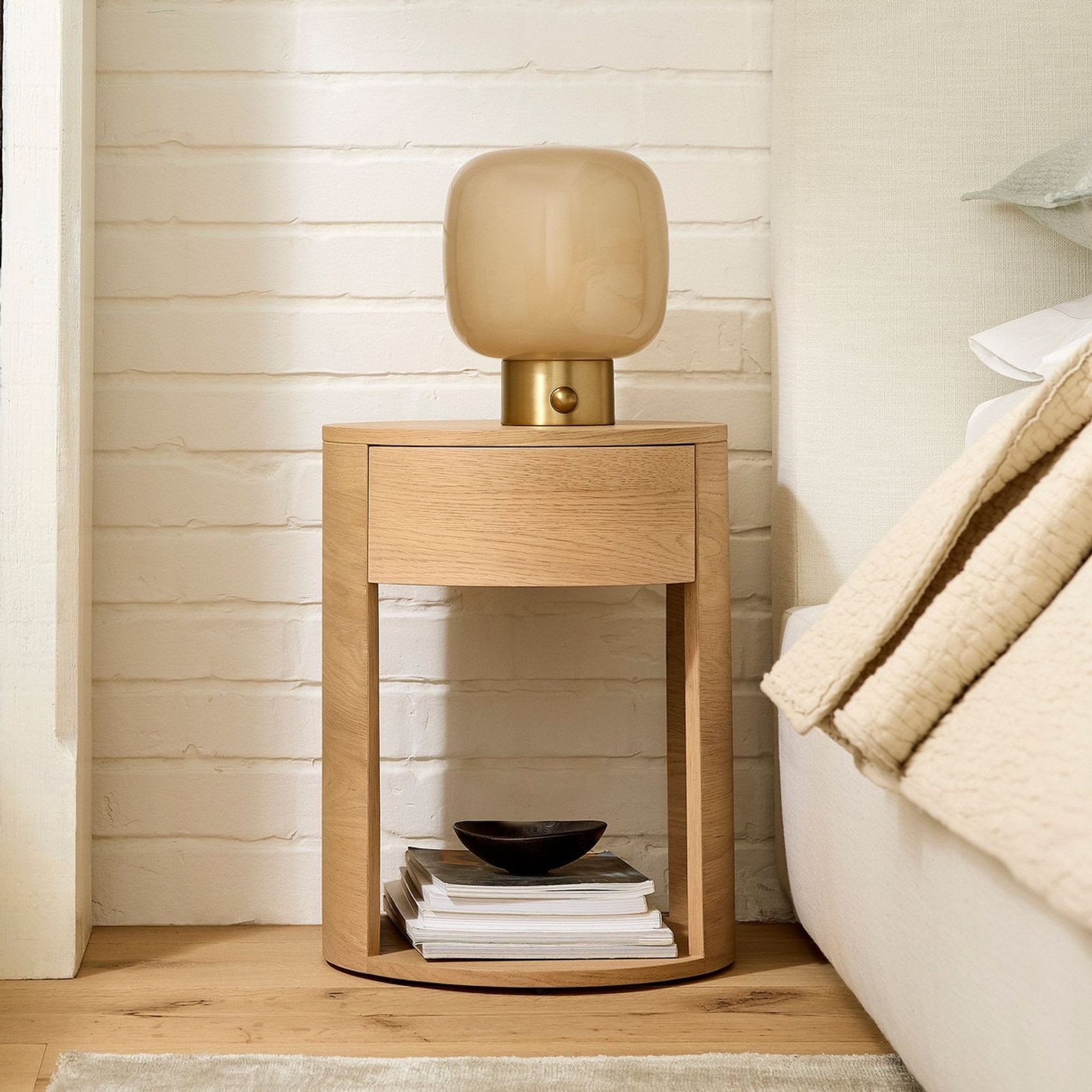 Claremont Round Bedside Table gallery detail image