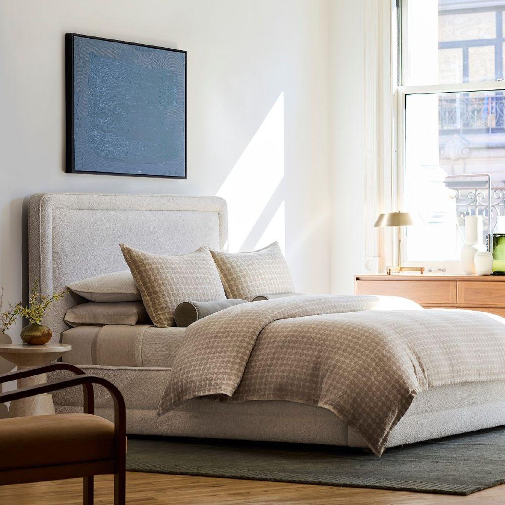 Mid-Century Closed Bedside Table gallery detail image