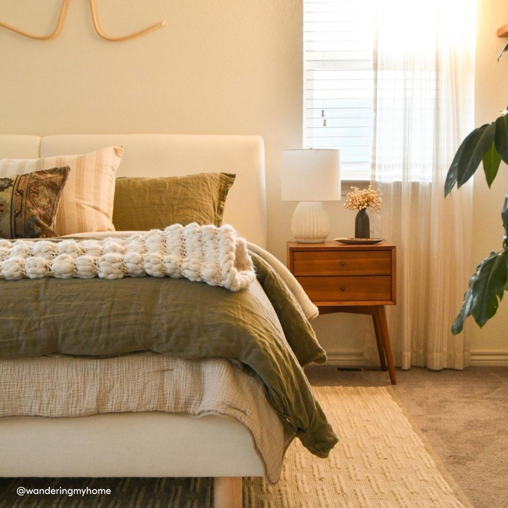 Mid-Century Closed Bedside Table gallery detail image