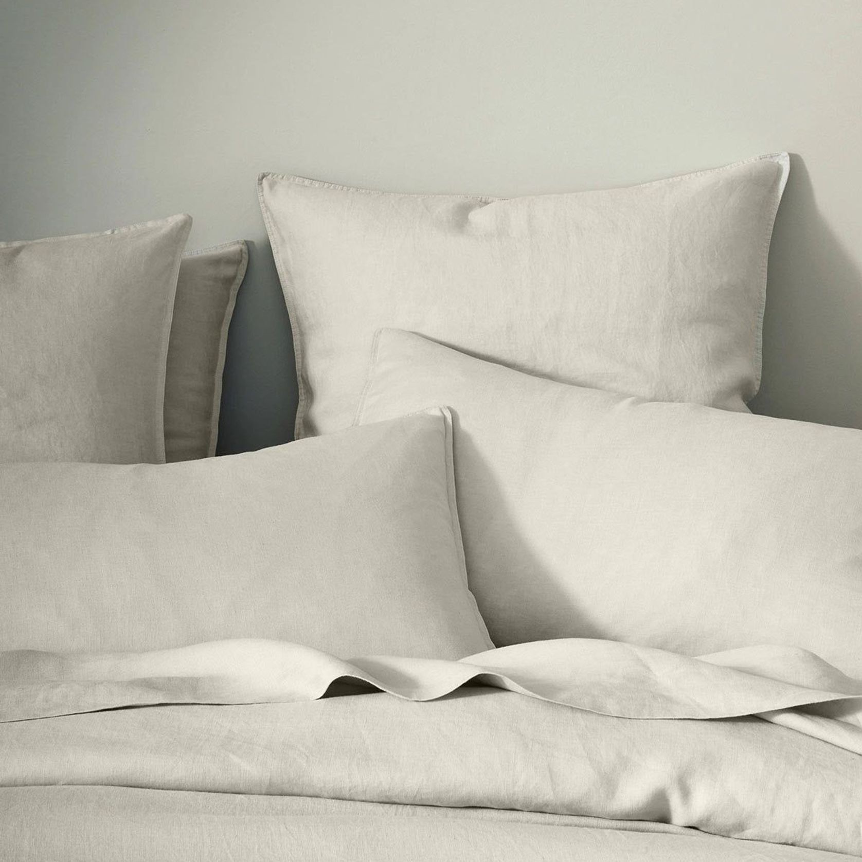 Ravello Linen Quilt Cover - Bone | Weave Home Bed Linen gallery detail image