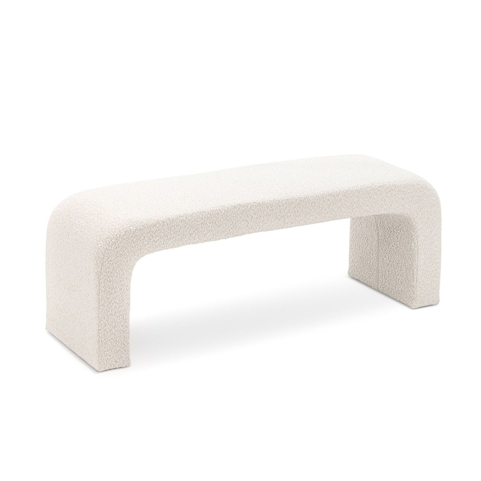 Harper 120cm Arch Bench Seat | Cream Bouclé gallery detail image
