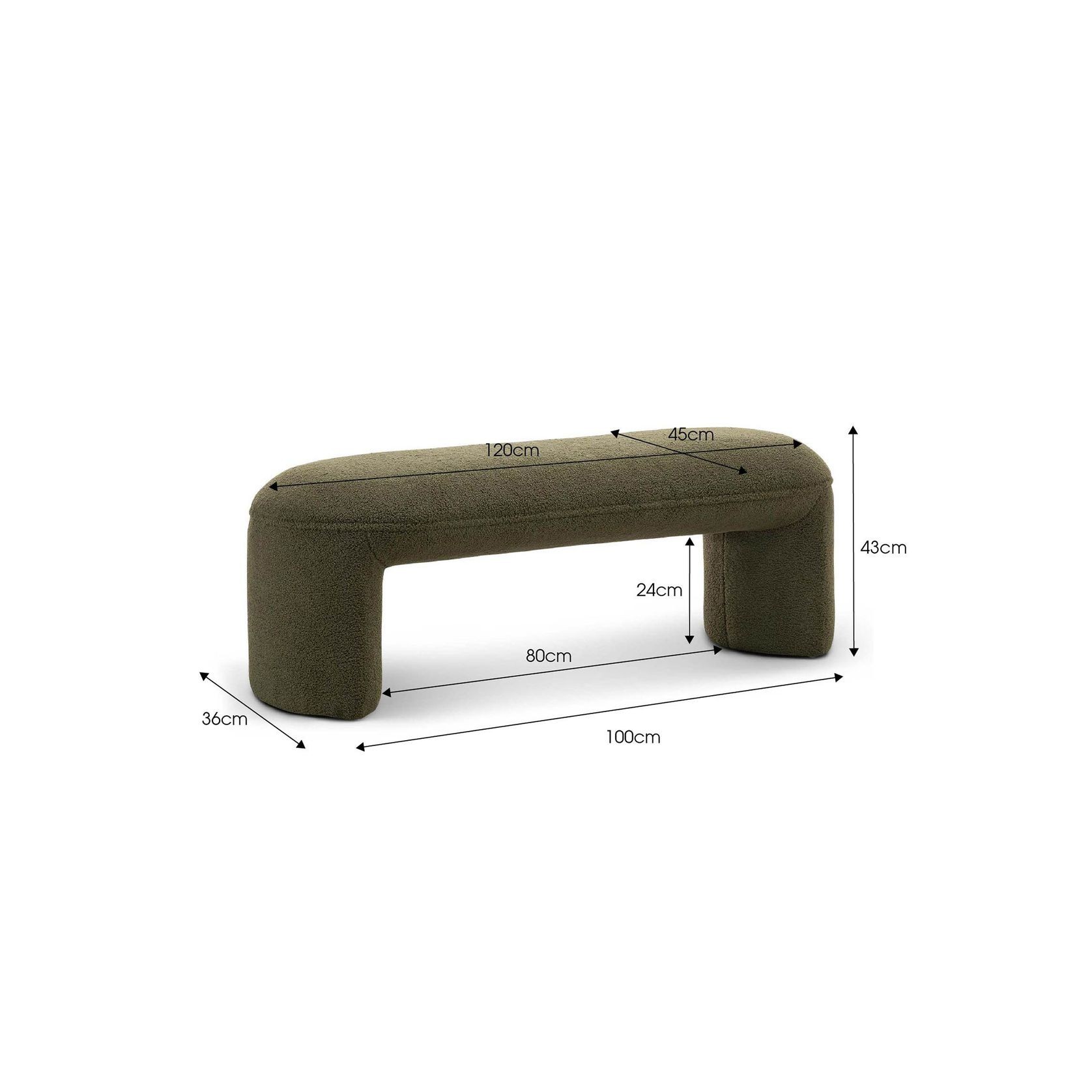 Remi 120cm Bench Seat | Teddy Moss gallery detail image