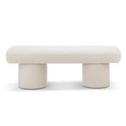 Nico 140cm Bench Seat | Cream Boucle gallery detail image
